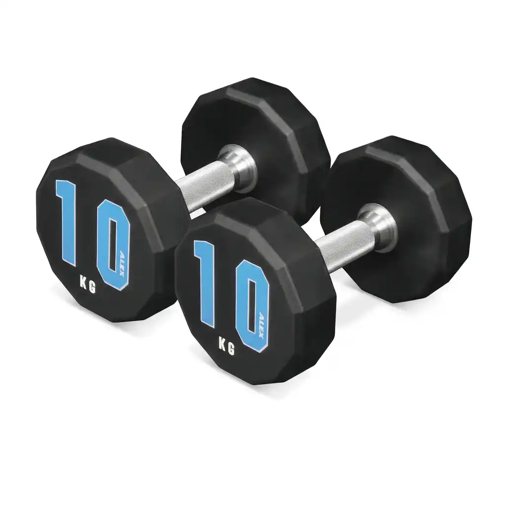 Dodecagon CPU coated dumbbell